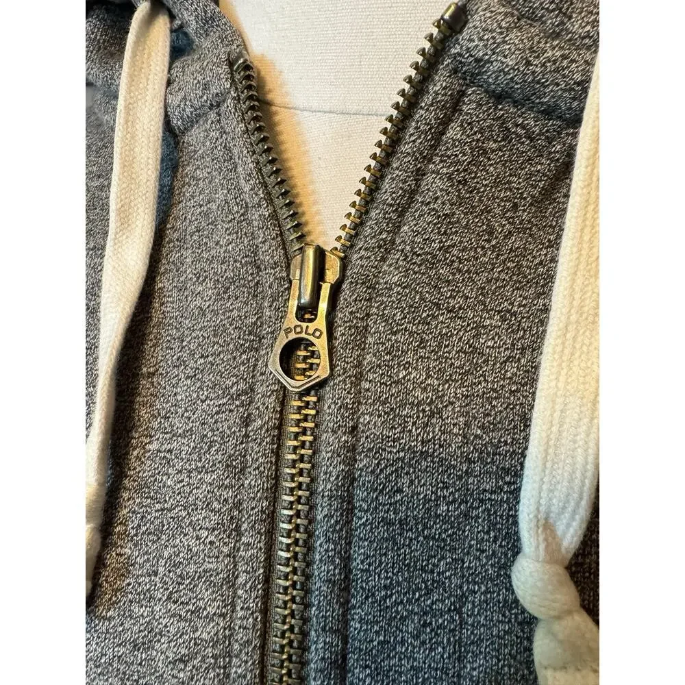 Polo Ralph Lauren Men's XL Gray Full Zip Hoodie w/ Pockets Embroidered $165